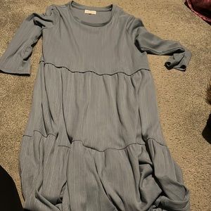Melloday women’s size large L dress with pockets long sleeve modest dress